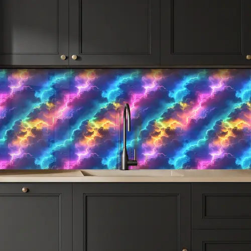 Storm - Bliksem - Regenboog keuken achterwand 2 middel 871 -sfeer1