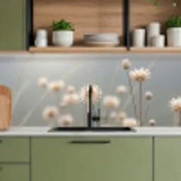 Strobloemen - Wit - Daglicht keuken achterwand 2 middel -sfeer3