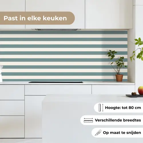 Strepen - Modern - Blauw keuken achterwand 2 middel 871 -sfeer4_NL