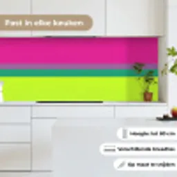 Strepen - Modern - Kleurrijk keuken achterwand 2 middel -sfeer4_NL