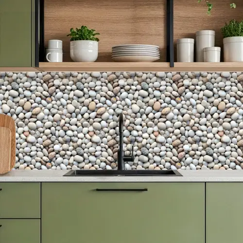 Zomer - Lichte - Kiezels keuken achterwand 2 middel 871 -sfeer3