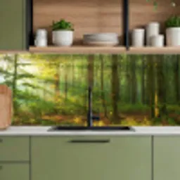 Zon - Bos - Bomen - Natuur - Herfst keuken achterwand 2 middel -sfeer3