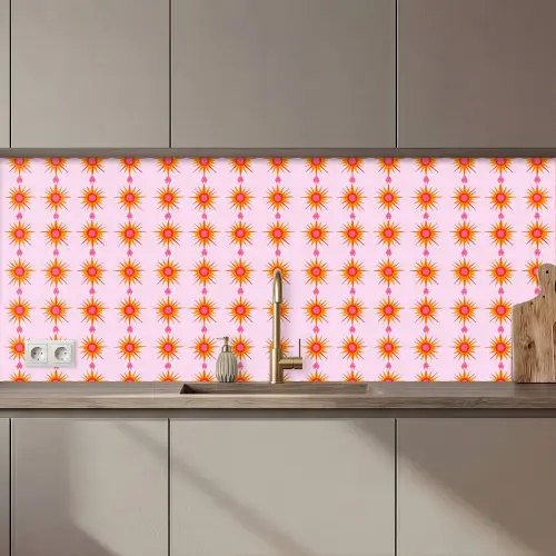 Zon - Motief - Roze keuken achterwand 2 middel 871 zz_3dshopping