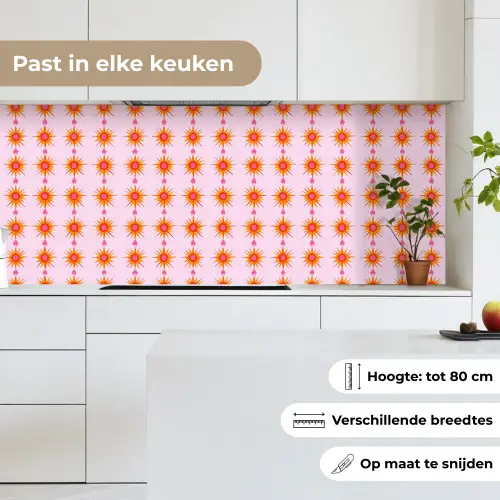 Zon - Motief - Roze keuken achterwand 2 middel 871 -sfeer4_NL