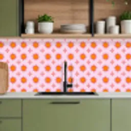 Zon - Patroon - Roze keuken achterwand 2 middel 871 -sfeer3