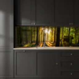 Zon - Bomen - Bos - Landschap - Natuur keuken achterwand 2 groot -sfeer1