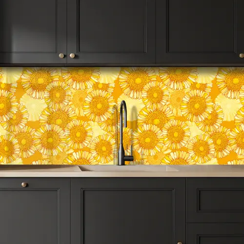Zonnebloem - Zomer - Patronen - Bloemen keuken achterwand 2 middel 871 -sfeer1