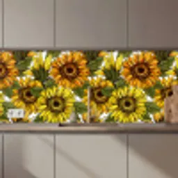 Zonnebloem - Vintage - Design keuken achterwand 2 middel 871 zz_3dshopping