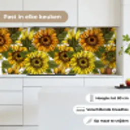 Zonnebloem - Vintage - Design keuken achterwand 2 middel 871 -sfeer4_NL