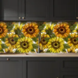 Zonnebloem - Vintage - Design keuken achterwand 2 middel 871 -sfeer1