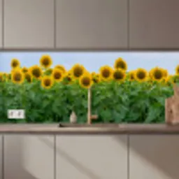 Zonnebloemen - Geel - Natuur keuken achterwand 2 middel zz_3dshopping