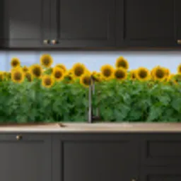 Zonnebloemen - Geel - Natuur keuken achterwand 2 middel -sfeer1