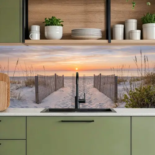 Zonsondergang - Strand - Zand keuken achterwand 2 middel -sfeer3