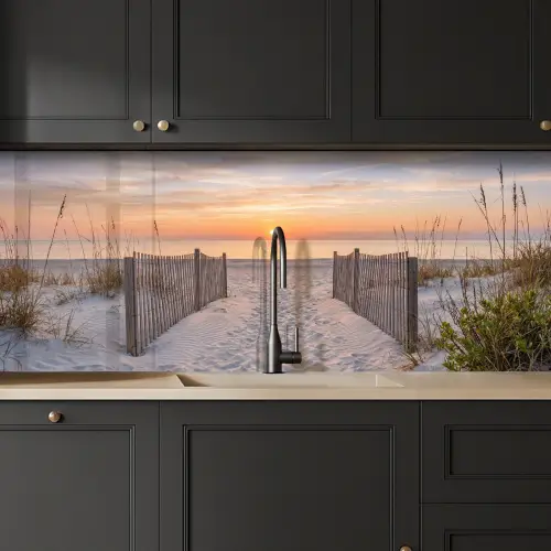 Zonsondergang - Strand - Zand keuken achterwand 2 middel -sfeer1