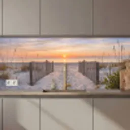 Zonsondergang - Strand - Zand keuken achterwand 2 middel zz_3dshopping