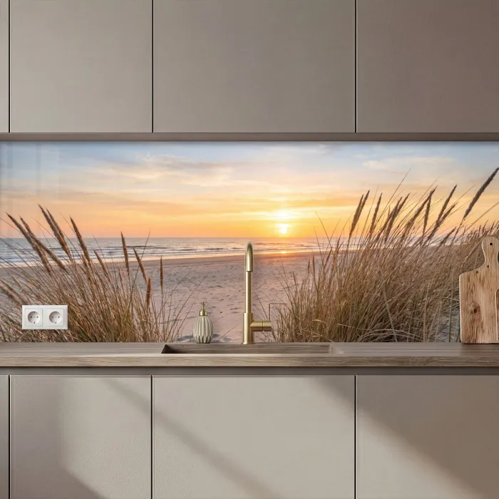 Zonsondergang - Duinen - Zee keuken achterwand 2 middel zz_3dshopping