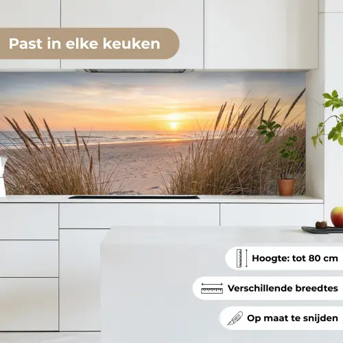 Zonsondergang - Duinen - Zee keuken achterwand 2 middel -sfeer4_NL