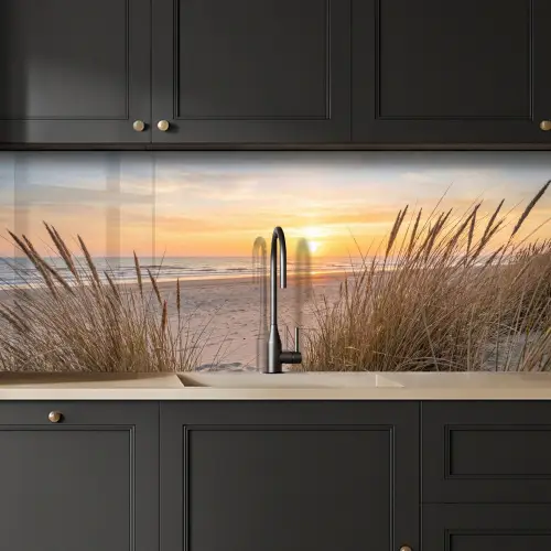 Zonsondergang - Duinen - Zee keuken achterwand 2 middel -sfeer1