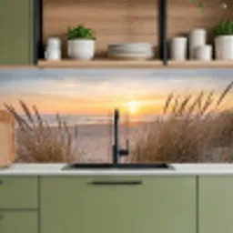 Zonsondergang - Duinen - Zee keuken achterwand 2 middel -sfeer3