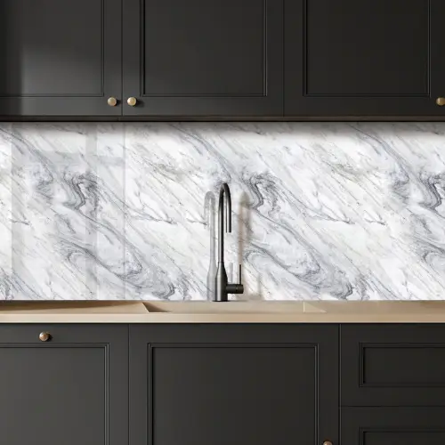 Wervelende - Grijsstructuur - Marmer - Wit keuken achterwand 2 middel 871 -sfeer1