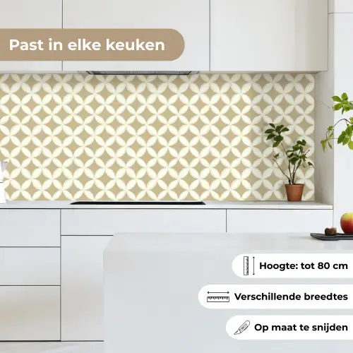 Symmetrisch - Motief - Beige keuken achterwand 2 middel 871 -sfeer4_NL