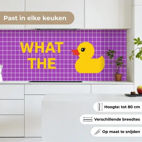 Tekst - Eend - Paars keuken achterwand 2 middel -sfeer4_NL