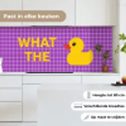 Tekst - Eend - Paars keuken achterwand 2 middel -sfeer4_NL