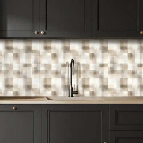 Textuur - Linnen - Beige keuken achterwand 2 middel 871 -sfeer1