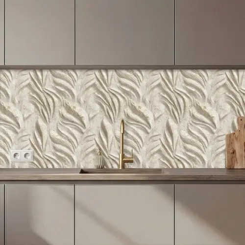 Textuur - Reliëf - Beige keuken achterwand 2 middel 871 zz_3dshopping