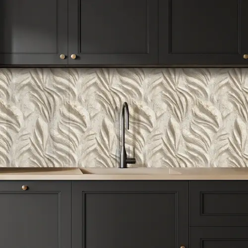 Textuur - Reliëf - Beige keuken achterwand 2 middel 871 -sfeer1