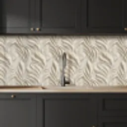 Textuur - Reliëf - Beige keuken achterwand 2 middel 871 -sfeer1