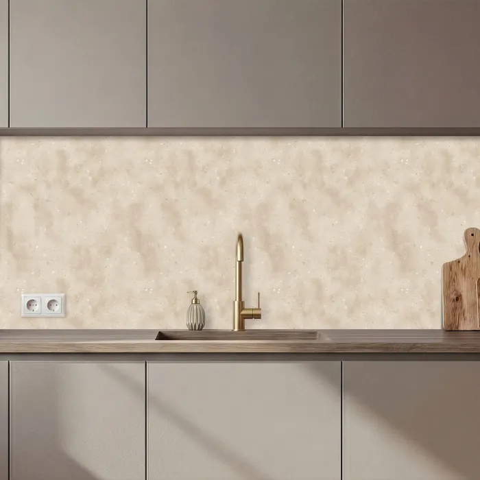 Structuur - Spikkels - Beige keuken achterwand 2 middel 871 zz_3dshopping