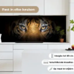 Tijger - Zwart - Dier keuken achterwand 2 middel -sfeer4_NL
