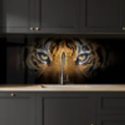 Tijger - Zwart - Dier keuken achterwand 2 middel -sfeer1