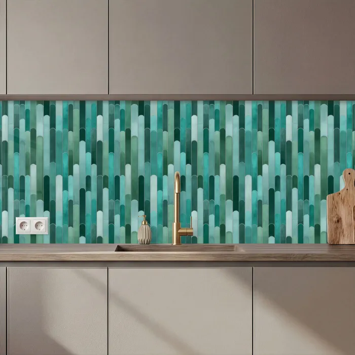 Tegels - Langwerpig - Turquoise keuken achterwand 2 middel 871 zz_3dshopping