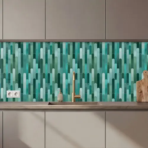 Tegels - Langwerpig - Turquoise keuken achterwand 2 middel 871 zz_3dshopping