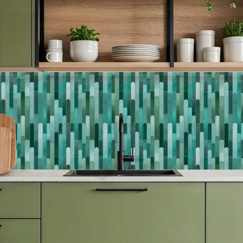 Tegels - Langwerpig - Turquoise keuken achterwand 2 middel 871 -sfeer3