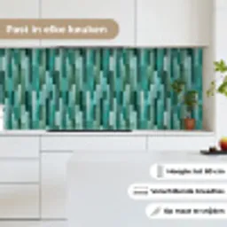 Tegels - Langwerpig - Turquoise keuken achterwand 2 middel 871 -sfeer4_NL