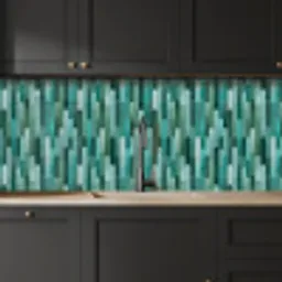 Tegels - Langwerpig - Turquoise keuken achterwand 2 middel 871 -sfeer1