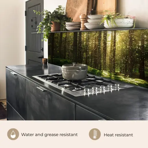 Bomen - Bos - Mos - Planten - Zon - Natuur keuken achterwand 2 groot -usp_EN