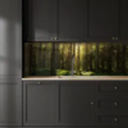 Bomen - Bos - Mos - Planten - Zon - Natuur keuken achterwand 2 groot -sfeer1