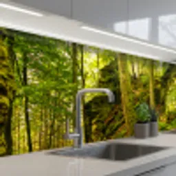 Bomen - Steen - Bos - Natuur - Planten keuken achterwand 2 groot -3d_schuin