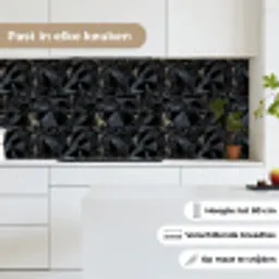 Driehoeken - Abstract - Donker keuken achterwand 2 middel 871 -sfeer4_NL