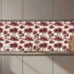 Tropisch - Geometrisch - Bordeauxrood keuken achterwand 2 middel 871 zz_3dshopping