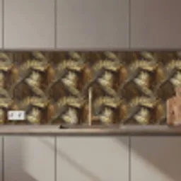 Tropisch - Bladeren - Goud keuken achterwand 2 middel 871 zz_3dshopping