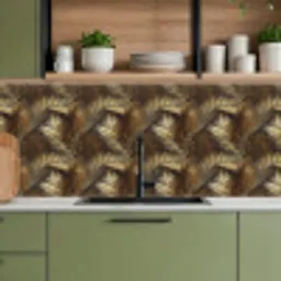 Tropisch - Bladeren - Goud keuken achterwand 2 middel 871 -sfeer3