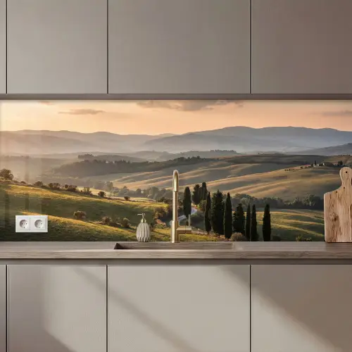 Toscaans - Landschap - Heuvels keuken achterwand 2 middel zz_3dshopping