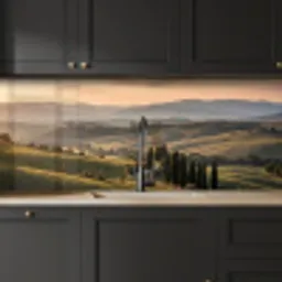 Toscaans - Landschap - Heuvels keuken achterwand 2 middel -sfeer1
