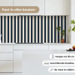 Verticale strepen - Blauw - Crème keuken achterwand 2 middel 871 -sfeer4_NL