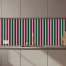 Verticale strepen - Groen - Roze keuken achterwand 2 middel 871 zz_3dshopping